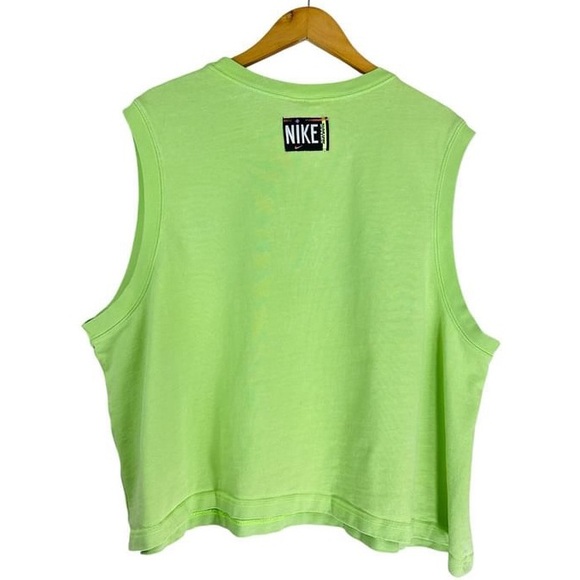 Nike Women's Just Do It Cropped Green Tank Top Sleeveless Size 3X - Picture 4 of 7